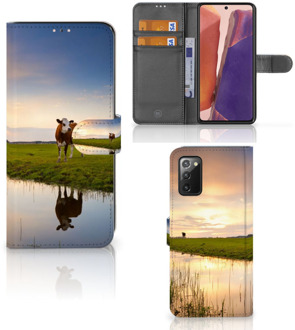 B2Ctelecom Smartphone Hoesje Samsung Galaxy Note 20 Flip Case Koe