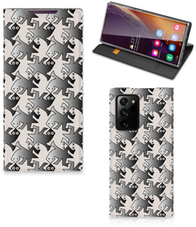 B2Ctelecom Smartphone Hoesje Samsung Galaxy Note 20 Ultra Book Wallet Case Salamander Grey