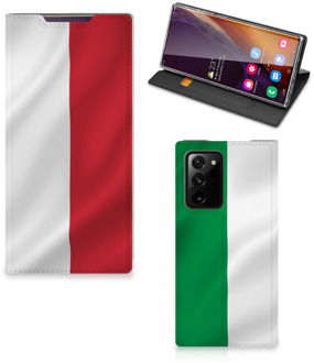 B2Ctelecom Smartphone Hoesje Samsung Galaxy Note 20 Ultra Leuk Bookcase Italiaanse Vlag