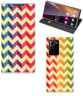 B2Ctelecom Smartphone Hoesje Samsung Galaxy Note 20 Ultra Leuk Telefoonhoesje Zigzag Color