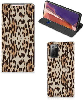 B2Ctelecom Smartphone Hoesje Samsung Galaxy Note20 Book Cover Leopard