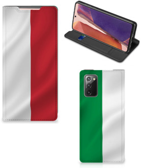 B2Ctelecom Smartphone Hoesje Samsung Galaxy Note20 Leuk Bookcase Italiaanse Vlag