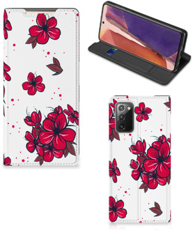 B2Ctelecom Smartphone Hoesje Samsung Galaxy Note20 Mobiel Cover Blossom Red