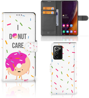 B2Ctelecom Smartphone Hoesje Samsung Galaxy Note20 Ultra Bookcase met Quotes Donut Cadeautjes voor Meisjes