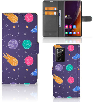 B2Ctelecom Smartphone Hoesje Samsung Galaxy Note20 Ultra Flip Case Portemonnee Space