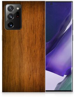 B2Ctelecom Smartphone hoesje Samsung Galaxy Note20 Ultra Leuk Case Super als Vaderdag Cadeaus Donker Hout