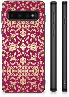 B2Ctelecom Smartphone Hoesje Samsung Galaxy S10 Beschermhoesje met Zwarte rand Barok Pink