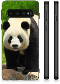 B2Ctelecom Smartphone Hoesje Samsung Galaxy S10 Bumper Hoesje met Zwarte rand Panda