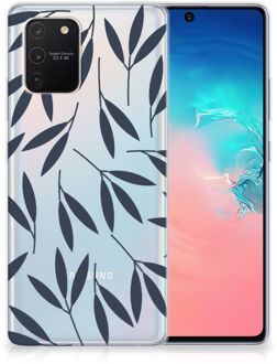 B2Ctelecom Smartphone hoesje Samsung Galaxy S10 Lite Back Case Siliconen Hoesje met Foto Leaves Blue