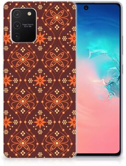 B2Ctelecom Smartphone hoesje Samsung Galaxy S10 Lite Leuk Case Batik Brown