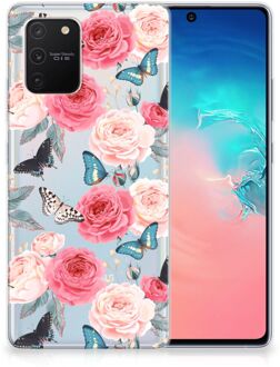 B2Ctelecom Smartphone hoesje Samsung Galaxy S10 Lite Telefoontas Butterfly Roses