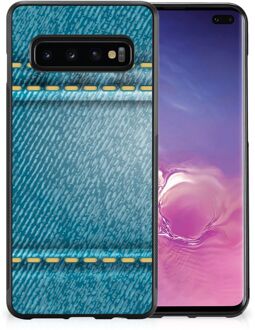 B2Ctelecom Smartphone Hoesje Samsung Galaxy S10+ TPU Bumper met Zwarte rand Jeans