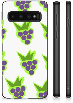 B2Ctelecom Smartphone Hoesje Samsung Galaxy S10 TPU Bumper met Zwarte rand Druiven