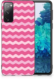 B2Ctelecom Smartphone Hoesje Samsung Galaxy S20 Bumper Hoesje met Zwarte rand Waves Pink