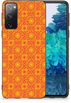 B2Ctelecom Smartphone Hoesje Samsung Galaxy S20 Cover Case met Zwarte rand Batik Orange