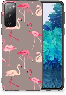 B2Ctelecom Smartphone Hoesje Samsung Galaxy S20 Cover Case met Zwarte rand Flamingo