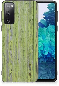 B2Ctelecom Smartphone Hoesje Samsung Galaxy S20 Cover Case met Zwarte rand Green Wood