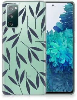 B2Ctelecom Smartphone hoesje Samsung Galaxy S20 FE Back Case Siliconen Hoesje met Foto Leaves Blue