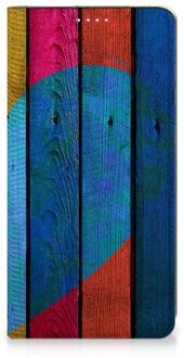 B2Ctelecom Smartphone Hoesje Samsung Galaxy S20 FE Mobiel Bookcase Wood Heart