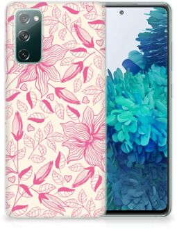 B2Ctelecom Smartphone hoesje Samsung Galaxy S20 FE Silicone Case Roze Bloemen