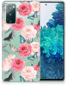 B2Ctelecom Smartphone hoesje Samsung Galaxy S20 FE Telefoontas Butterfly Roses