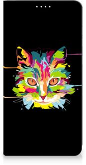 B2Ctelecom Smartphone Hoesje Samsung Galaxy S20 FE Wallet Case Leuke Verjaardagscadeaus Cat Color