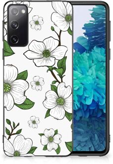 B2Ctelecom Smartphone Hoesje Samsung Galaxy S20 Trendy Telefoonhoesjes met Zwarte rand Dogwood Flowers