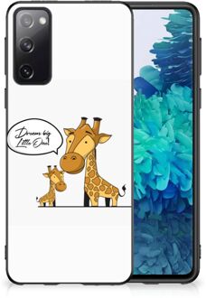 B2Ctelecom Smartphone Hoesje Samsung Galaxy S20 Trendy Telefoonhoesjes met Zwarte rand Giraffe