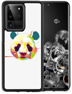 B2Ctelecom Smartphone Hoesje Samsung Galaxy S20 Ultra Back Case TPU Siliconen Hoesje met Zwarte rand Panda Color