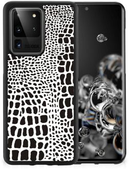 B2Ctelecom Smartphone Hoesje Samsung Galaxy S20 Ultra Beschermhoesje met Zwarte rand Slangenprint