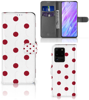 B2Ctelecom Smartphone Hoesje Samsung Galaxy S20 Ultra Book Cover Cherries