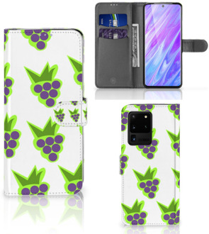 B2Ctelecom Smartphone Hoesje Samsung Galaxy S20 Ultra Book Cover Druiven