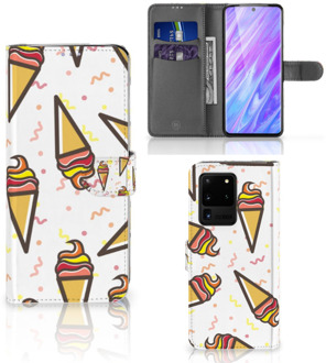 B2Ctelecom Smartphone Hoesje Samsung Galaxy S20 Ultra Book Cover Icecream