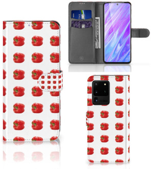 B2Ctelecom Smartphone Hoesje Samsung Galaxy S20 Ultra Book Cover Paprika Red