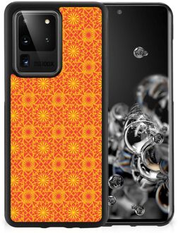 B2Ctelecom Smartphone Hoesje Samsung Galaxy S20 Ultra Cover Case met Zwarte rand Batik Orange