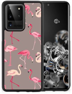 B2Ctelecom Smartphone Hoesje Samsung Galaxy S20 Ultra Cover Case met Zwarte rand Flamingo