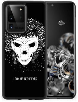 B2Ctelecom Smartphone Hoesje Samsung Galaxy S20 Ultra TPU Bumper met Zwarte rand Skull Hair