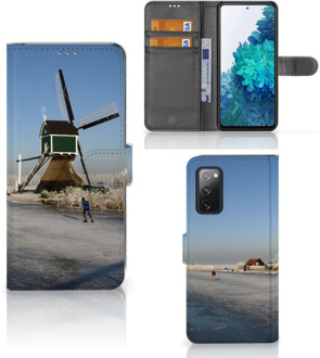 B2Ctelecom Smartphone Hoesje Samsung Galaxy S20FE Boekhoesje Tekst Schaatsers