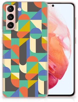 B2Ctelecom Smartphone hoesje Samsung Galaxy S21 Backcase Siliconen Hoesje Funky Retro