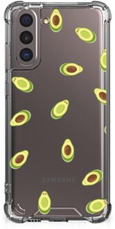 B2Ctelecom Smartphone hoesje Samsung Galaxy S21 Backcase TPU Siliconen Hoesje met transparante rand Avocado