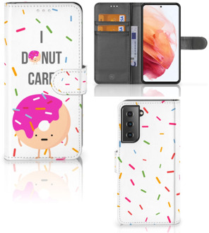 B2Ctelecom Smartphone Hoesje Samsung Galaxy S21 Bookcase met Quotes Donut Cadeautjes voor Meisjes