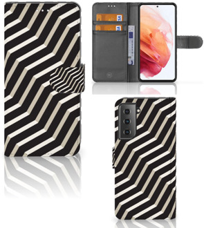 B2Ctelecom Smartphone Hoesje Samsung Galaxy S21 Bookcover met Pasjeshouder Illusion