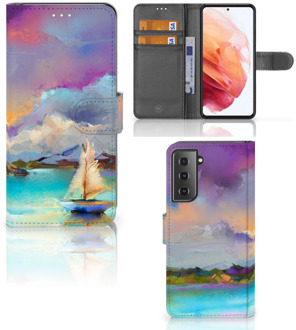 B2Ctelecom Smartphone Hoesje Samsung Galaxy S21 Case ontwerpen Boat