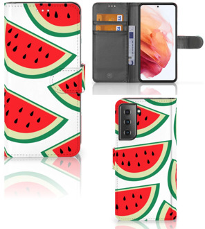 B2Ctelecom Smartphone Hoesje Samsung Galaxy S21 Foto Hoesje ontwerpen Originele Cadeaus Watermelons