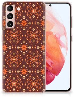 B2Ctelecom Smartphone hoesje Samsung Galaxy S21 Leuk Case Batik Brown