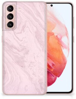 B2Ctelecom Smartphone hoesje Samsung Galaxy S21 Leuk Hoesje Marble Pink