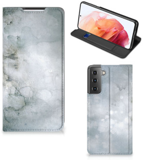 B2Ctelecom Smartphone Hoesje Samsung Galaxy S21 Leuk Telefoonhoesje Painting Grey