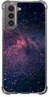 B2Ctelecom Smartphone hoesje Samsung Galaxy S21 Mobiel Case met transparante rand Stars