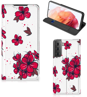 B2Ctelecom Smartphone Hoesje Samsung Galaxy S21 Mobiel Cover Blossom Red