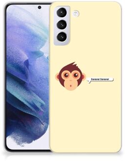 B2Ctelecom Smartphone hoesje Samsung Galaxy S21 Plus Back Case Siliconen Hoesje met Foto Aap